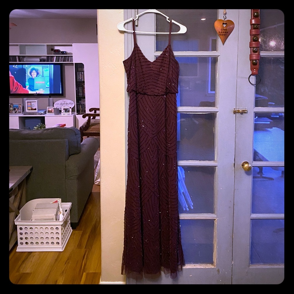 Adrianna Papell Embellished Blouson Gown